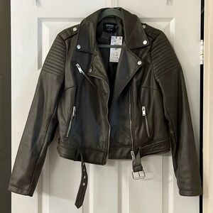 RESERVED faux vegan leather jacket